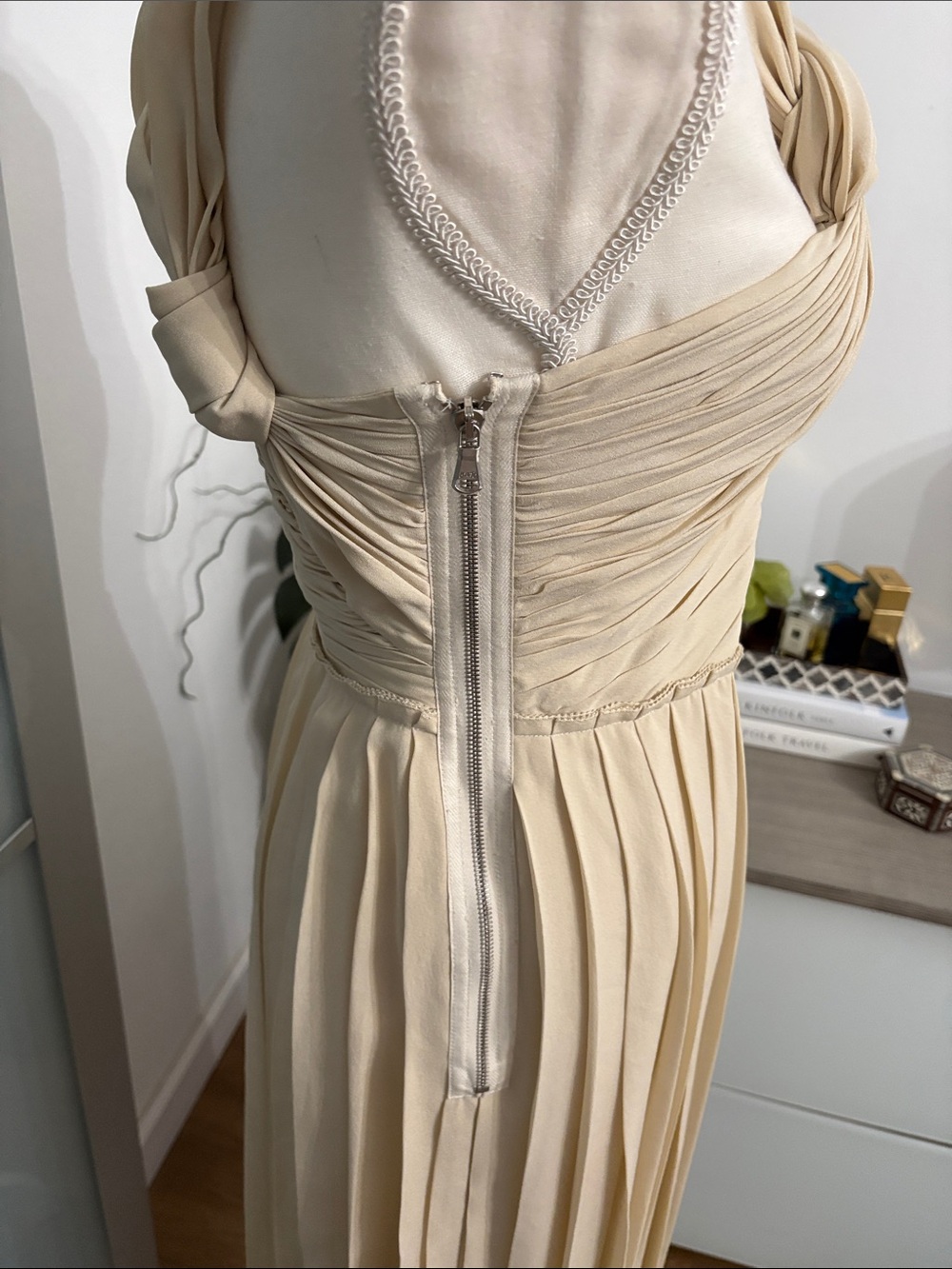 3.1 Phillip Lim Cream One-Shoulder Twist Pleated Dress - Picture 6 of 12